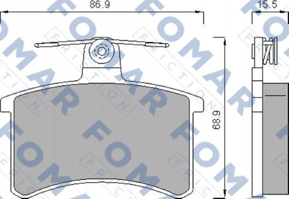 FOMAR Friction FO 436981 - Комплект спирачно феродо, дискови спирачки vvparts.bg