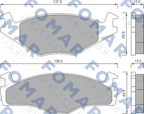 FOMAR Friction FO 436481 - Комплект спирачно феродо, дискови спирачки vvparts.bg