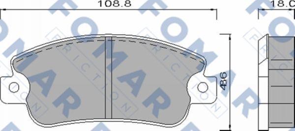 FOMAR Friction FO 436181 - Комплект спирачно феродо, дискови спирачки vvparts.bg