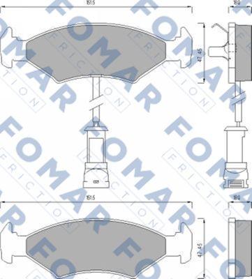 FOMAR Friction FO 431181 - Комплект спирачно феродо, дискови спирачки vvparts.bg