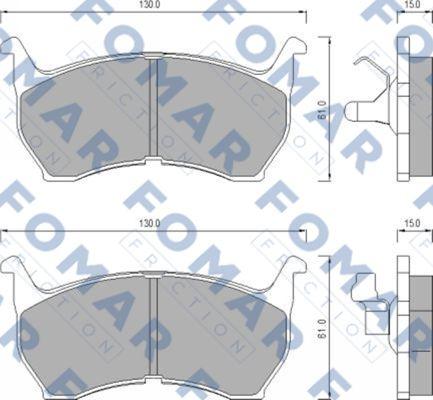 FOMAR Friction FO 438781 - Комплект спирачно феродо, дискови спирачки vvparts.bg