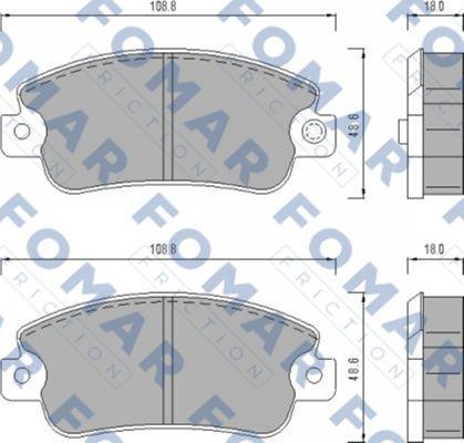 FOMAR Friction FO 433481 - Комплект спирачно феродо, дискови спирачки vvparts.bg