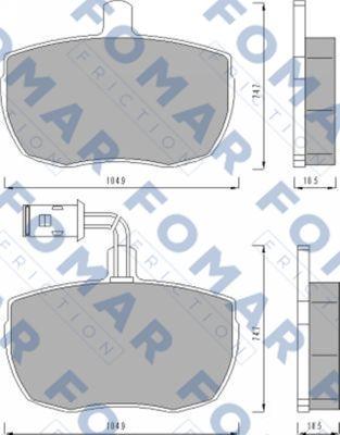 FOMAR Friction FO 437881 - Комплект спирачно феродо, дискови спирачки vvparts.bg