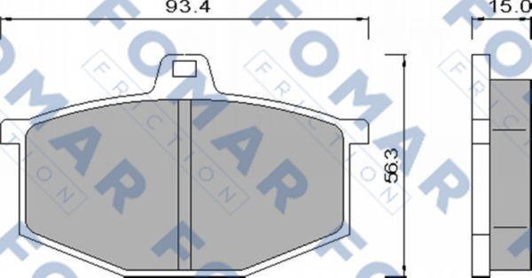 FOMAR Friction FO 424781 - Комплект спирачно феродо, дискови спирачки vvparts.bg