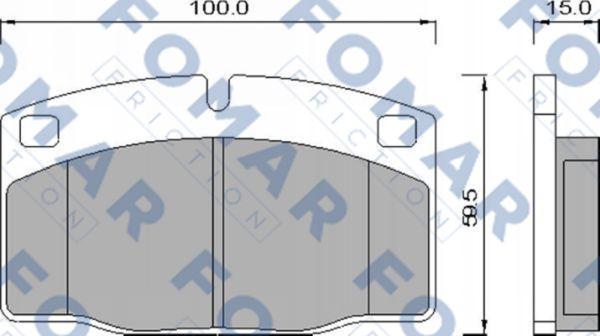FOMAR Friction FO 426981 - Комплект спирачно феродо, дискови спирачки vvparts.bg