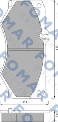 FOMAR Friction FO 426181 - Комплект спирачно феродо, дискови спирачки vvparts.bg