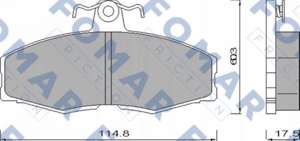 FOMAR Friction FO 420481 - Комплект спирачно феродо, дискови спирачки vvparts.bg