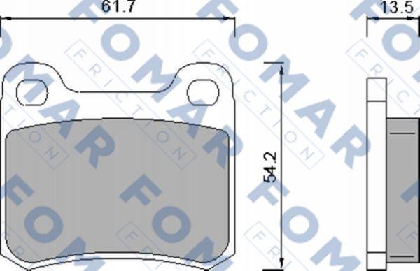 FOMAR Friction FO 421381 - Комплект спирачно феродо, дискови спирачки vvparts.bg