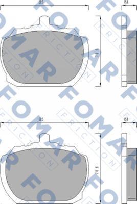 FOMAR Friction FO 423581 - Комплект спирачно феродо, дискови спирачки vvparts.bg