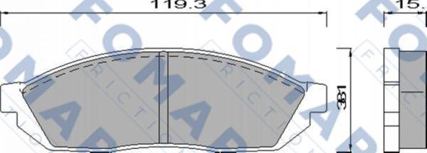 FOMAR Friction FO 427481 - Комплект спирачно феродо, дискови спирачки vvparts.bg