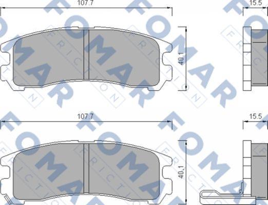FOMAR Friction FO 479481 - Комплект спирачно феродо, дискови спирачки vvparts.bg