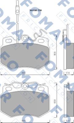 FOMAR Friction FO 474481 - Комплект спирачно феродо, дискови спирачки vvparts.bg