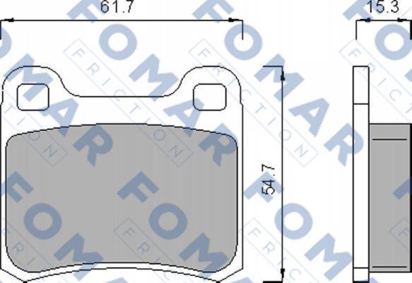 FOMAR Friction FO 474185 - Комплект спирачно феродо, дискови спирачки vvparts.bg