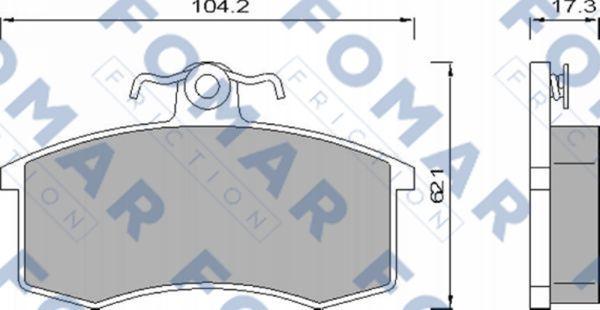 FOMAR Friction FO 474381 - Комплект спирачно феродо, дискови спирачки vvparts.bg