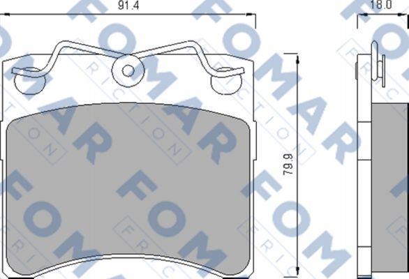 FOMAR Friction FO 476381 - Комплект спирачно феродо, дискови спирачки vvparts.bg