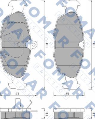 FOMAR Friction FO 470081 - Комплект спирачно феродо, дискови спирачки vvparts.bg