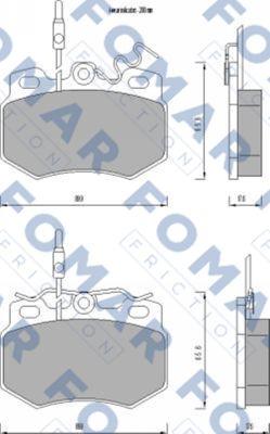 FOMAR Friction FO 470281 - Комплект спирачно феродо, дискови спирачки vvparts.bg