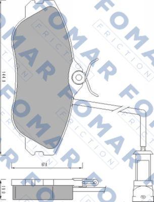 FOMAR Friction FO 471781 - Комплект спирачно феродо, дискови спирачки vvparts.bg