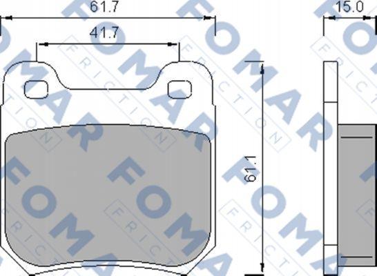 FOMAR Friction FO 478781 - Комплект спирачно феродо, дискови спирачки vvparts.bg