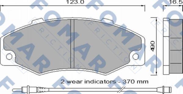 FOMAR Friction FO 546881 - Комплект спирачно феродо, дискови спирачки vvparts.bg