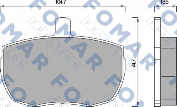 FOMAR Friction FO 543081 - Комплект спирачно феродо, дискови спирачки vvparts.bg