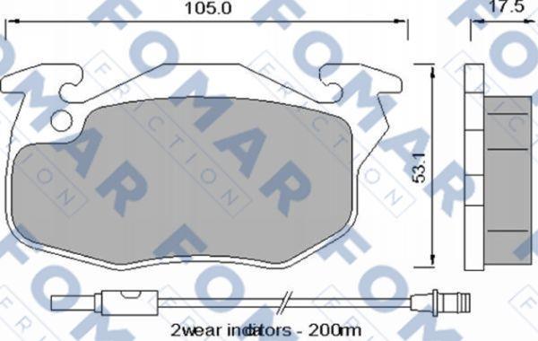 FOMAR Friction FO 529481 - Комплект спирачно феродо, дискови спирачки vvparts.bg