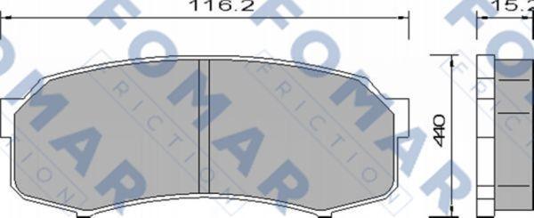 FOMAR Friction FO 644981 - Комплект спирачно феродо, дискови спирачки vvparts.bg