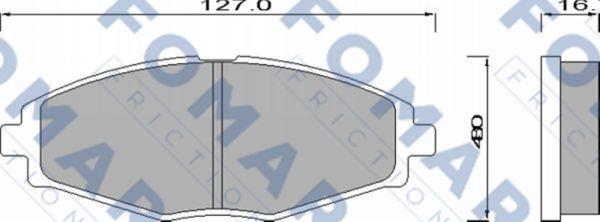 FOMAR Friction FO 642281 - Комплект спирачно феродо, дискови спирачки vvparts.bg