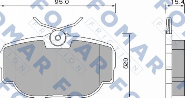 FOMAR Friction FO 647181 - Комплект спирачно феродо, дискови спирачки vvparts.bg