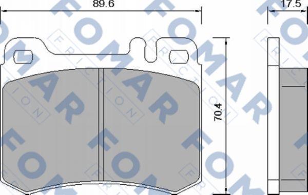 FOMAR Friction FO 659681 - Комплект спирачно феродо, дискови спирачки vvparts.bg