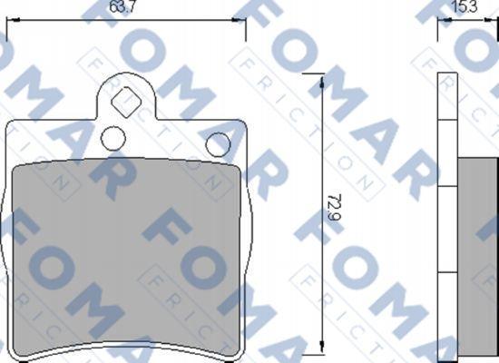 FOMAR Friction FO 653581 - Комплект спирачно феродо, дискови спирачки vvparts.bg