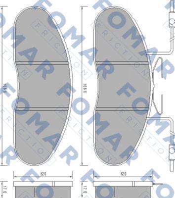 FOMAR Friction FO 664281 - Комплект спирачно феродо, дискови спирачки vvparts.bg
