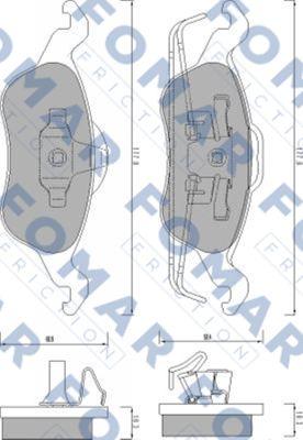 FOMAR Friction FO 668881 - Комплект спирачно феродо, дискови спирачки vvparts.bg