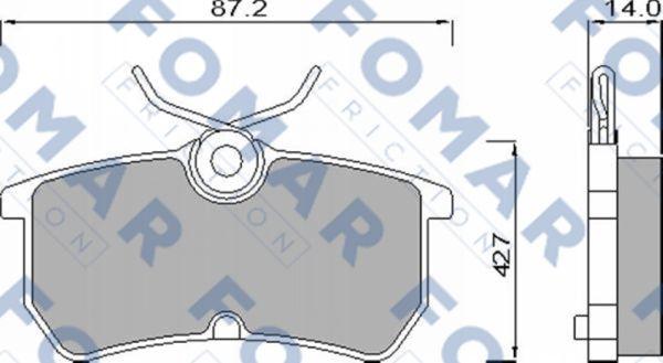 FOMAR Friction FO 668781 - Комплект спирачно феродо, дискови спирачки vvparts.bg