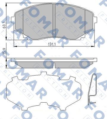 FOMAR Friction FO 663781 - Комплект спирачно феродо, дискови спирачки vvparts.bg