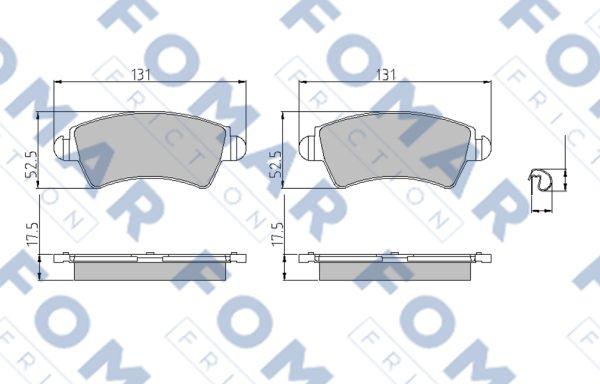 FOMAR Friction FO 689381 - Комплект спирачно феродо, дискови спирачки vvparts.bg