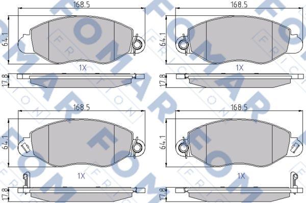 FOMAR Friction FO 684781 - Комплект спирачно феродо, дискови спирачки vvparts.bg