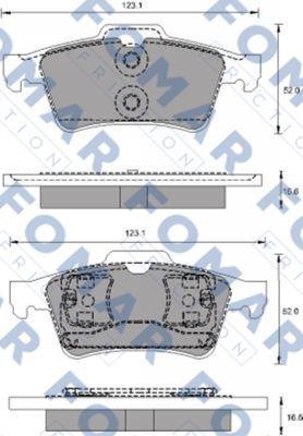 FOMAR Friction FO 686781 - Комплект спирачно феродо, дискови спирачки vvparts.bg