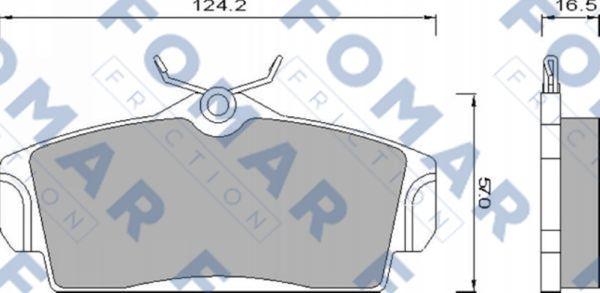 FOMAR Friction FO 680781 - Комплект спирачно феродо, дискови спирачки vvparts.bg