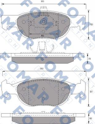 FOMAR Friction FO 688481 - Комплект спирачно феродо, дискови спирачки vvparts.bg