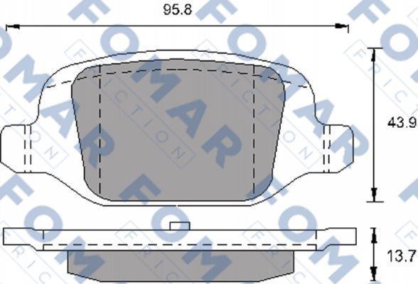 FOMAR Friction FO 688881 - Комплект спирачно феродо, дискови спирачки vvparts.bg