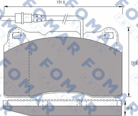 FOMAR Friction FO 687481 - Комплект спирачно феродо, дискови спирачки vvparts.bg