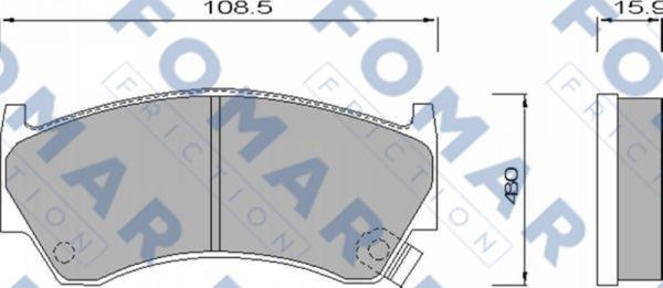 FOMAR Friction FO 639981 - Комплект спирачно феродо, дискови спирачки vvparts.bg