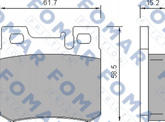 FOMAR Friction FO 639281 - Комплект спирачно феродо, дискови спирачки vvparts.bg