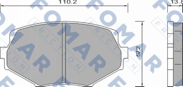 FOMAR Friction FO 638981 - Комплект спирачно феродо, дискови спирачки vvparts.bg