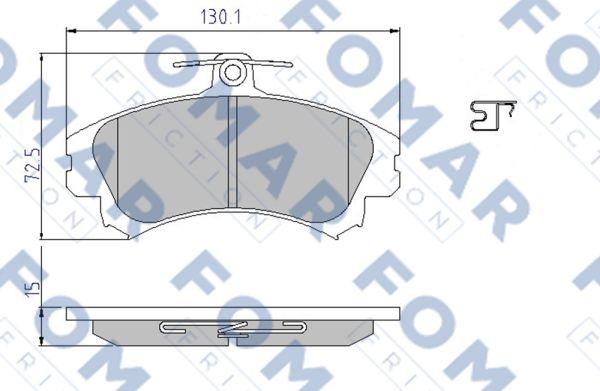 FOMAR Friction FO 638081 - Комплект спирачно феродо, дискови спирачки vvparts.bg