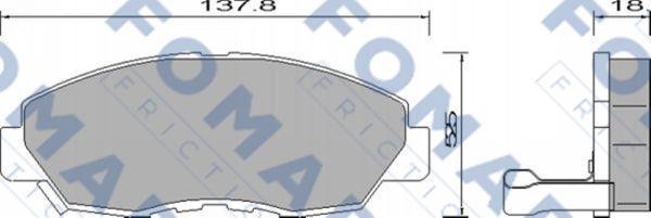 FOMAR Friction FO 633881 - Комплект спирачно феродо, дискови спирачки vvparts.bg