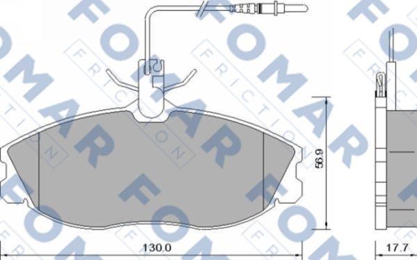 FOMAR Friction FO 637581 - Комплект спирачно феродо, дискови спирачки vvparts.bg