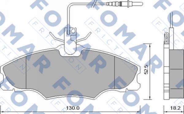 FOMAR Friction FO 637381 - Комплект спирачно феродо, дискови спирачки vvparts.bg