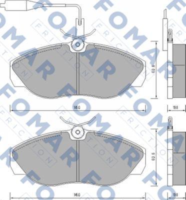 FOMAR Friction FO 629481 - Комплект спирачно феродо, дискови спирачки vvparts.bg